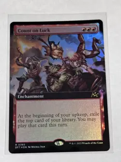 Count on Luck Extended Art Aetherdrift Foil #385 - Image 1