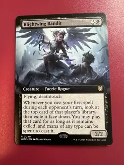 *** Blightwing Bandit *** Extended Art Wilds of Eldraine Commander NM MTG - Image 1