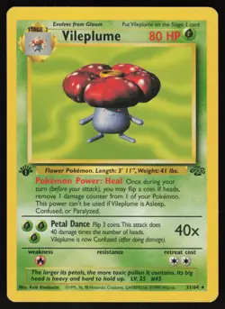 Pokemon Vileplume (31) Rare 1st Edition Jungle 31/64 NM - Image 1