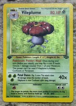 Pokemon Vileplume 15/64 Jungle 1st Edition Holo Rare Card - Image 1