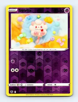 Swirlix - Silver Tempest 083/195 - Reverse Holo - Common - NM - Pokemon TCG - Image 1