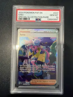 2024 Pokemon Iono #237/091 PAF en Special Illustration Rare PSA 10 Gem Mint - Image 1