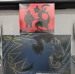 DESTINED RIVALS POKEMON CENTER ETB & MEGA CHARIZARD EX UPC ULTRA BUNDLE SET - Image 1
