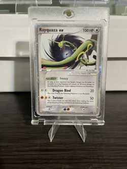 AI GRADED 8 2006 RAYQUAZA POKEMON BLACK STAR PROMOS #039 RAYQUAZA EX-HOLO - Image 1