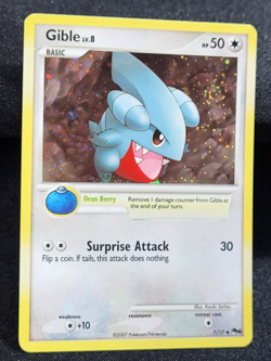 Pokemon TCG Gible 7/17 Holo Bleed 2 Swirls Swirl Promo POP Series 6 Rare LP - Image 1