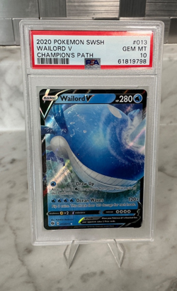 Wailord V Pokemon Sword & Shield Champion's Path PSA 10 GEM MT - Image 1