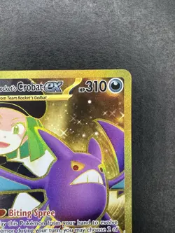 Team Rocket's Crobat ex 242/182 SV10: Destined Rivals Hyper Rare Pokemon TCG NM - Image 3