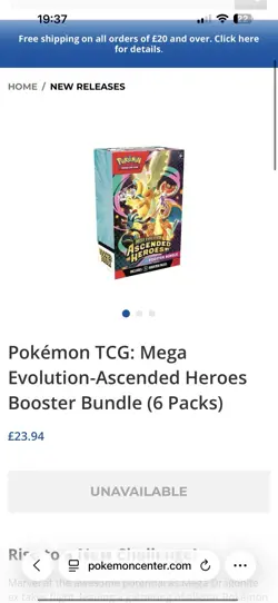 🔥 Pokemon TCG Mega Evolution Ascended Heroes Booster Bundle 4x Boxes (presale) - Image 2