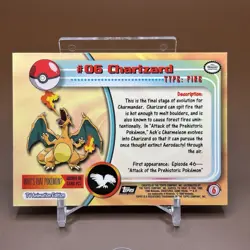 1999 Topps Pokemon Series 1 #06 Charizard & #05 Charmeleon TV Animation Edition - Image 4