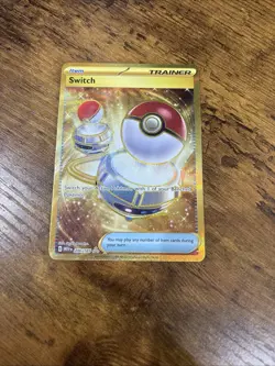 Pokemon TCG Scarlet & Violet 151 Switch Gold Holo Secret Rare 206/165 NM - Image 1