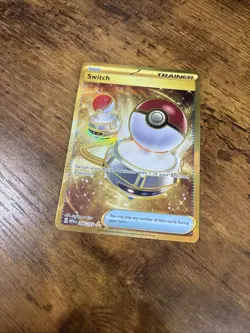 Pokemon TCG Scarlet & Violet 151 Switch Gold Holo Secret Rare 206/165 NM - Image 3