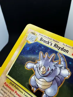 Pokemon TCG Brock's Rhydon Gym Heroes 2/132 Holo Unlimited Rare - Image 4