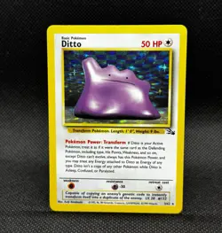 Pokemon TCG Ditto Fossil 3/62 Holo Unlimited Holo Rare 1999 - Image 1