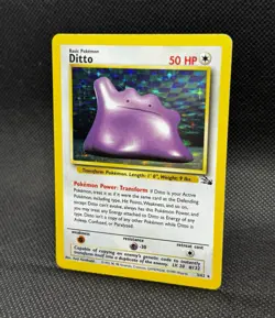 Pokemon TCG Ditto Fossil 3/62 Holo Unlimited Holo Rare 1999 - Image 2