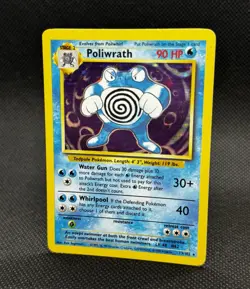 Poliwrath ⭐ 13/102 Holo Rare Base Set 1999 Pokemon LP - Image 2