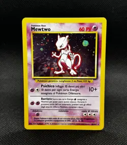 Pokemon TCG - Mewtwo 10/102 Holo Rare Base Set Vintage 1999 WOTC - Image 1