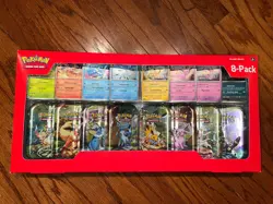 Pokemon TCG: Scarlet & Violet - Prismatic Evolutions 8 Pack Mini Tin Set - Image 1