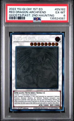Red Dragon Archfiend GFP2-EN182 Ghost Rare 1st Edition Yugioh PSA 6 *087 - Image 1