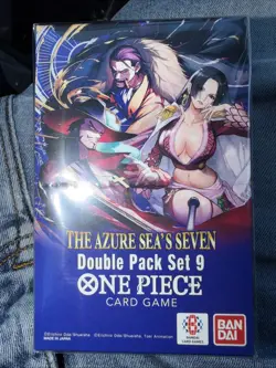 One Piece TCG: Double Pack Set 9 The Azure Sea's Seven - FACTORY SEALED! IN HAND - Image 2