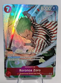 One Piece English OP14-015 Roronoa Zoro R Alt Art The Azure Sea's Seven - Image 1