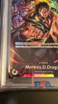 Bandai One Piece CCG Monkey D. Dragon OP07-001 Foil Alt Art PSA 10 - Image 3