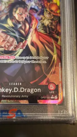 Bandai One Piece CCG Monkey D. Dragon OP07-001 Foil Alt Art PSA 10 - Image 4
