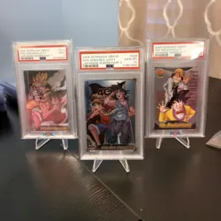 X2 Psa9 PSA 10 Son Goku & Monkey D Luffy 028 Morinaga Dragon Ball x One Piece - Image 1