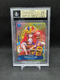 BGS 10 PRISTINE Monkey D. Luffy King One Piece Foil Convention Promo P-043 - Image 1