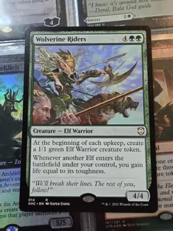 Wolverine Riders Near Mint English Kaldheim Commander MTG Magic Rare Elf - Image 1