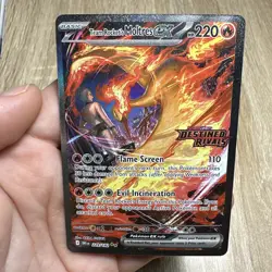 Pokemon TCG Team Rockets Moltres EX Destined Rivals Card 229/182 SIR Stamped - Image 1