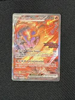 Pokemon TCG Team Rockets Moltres EX Destined Rivals Card 229/182 SIR Stamped - Image 1