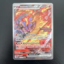 Pokemon TCG Team Rockets Moltres EX Destined Rivals Card 229/182 SIR Stamped - Image 1