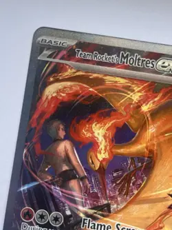 Pokemon TCG Team Rockets Moltres EX Destined Rivals Card 229/182 SIR Stamped - Image 2