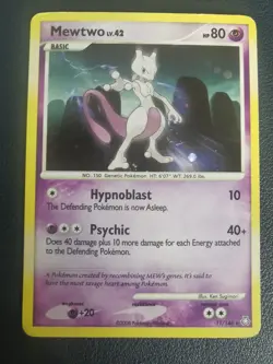 Pokemon Card Mewtwo 11/146 D&P Legends Awakened Holo Rare - Image 1