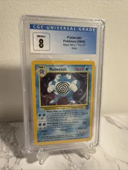 Poliwrath Base Set 2 Holo Rare Pokemon TCG Card 15/130 Near Mint Condition - Image 1