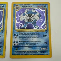 Set of 3 - Poliwrath Base Set 2 Holo Rare Pokemon TCG Card 15/130 - Image 4