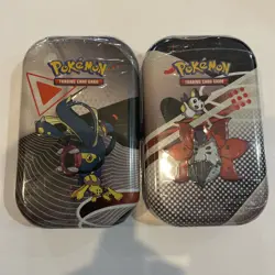Pokemon Scarlet & Violet Black Bolt & White Flare 2X MINI TIN Lot Factory Sealed - Image 1