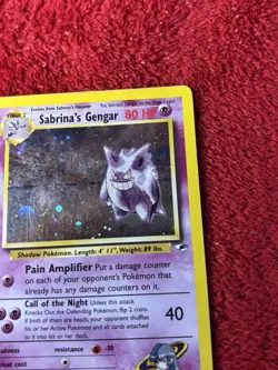 Sabrina's Gengar 014/132 Gym Heroes Holo Wotc Pokemon Card played - Image 3