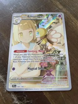 Pokemon TCG Lillie's Ribombee Card Journey Together Illustration, 164/159 - Image 1
