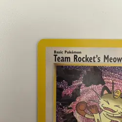 *LP" WOTC Black Star Promotional Pokemon Card: Team Rocket's Meowth #18 - Image 3