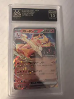 CHARIZARD EX Graded 10 Mana Gem Mint 006/165 Pokemon Card 151 Japanese RR - Image 1