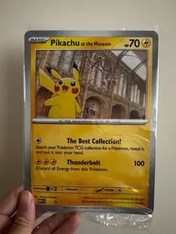 Pokemon x Natural History Museum NHM Pikachu Jumbo Promo Card - Image 1