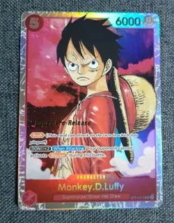 Luffy ST01-012 SR Super Pre Release Starter English One Piece Card 2022 NM - Image 1