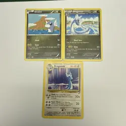 Pokemon Card 22/130 Dragonair Base Set 2 MP + Dratini - Image 1