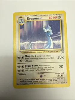 Pokemon Card 22/130 Dragonair Base Set 2 MP + Dratini - Image 2