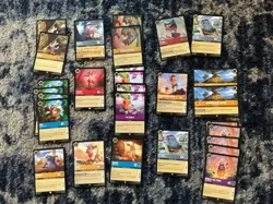 Disney Lorcana Winnie the Pooh card lot including Piglet 191 legendary and 16 - Image 1