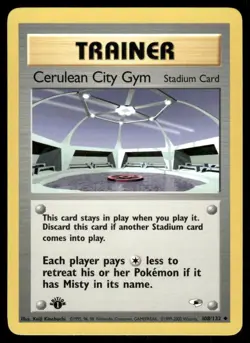 Pokemon Cards Cerulean City Gym 108/132 1ST EDITION Gym Heroes WOTC Uncommon NM - Image 1