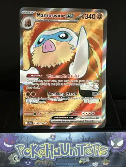 Pokemon Card Mamoswine ex 174/159 Journey Together Full Art Ultra Rare NM - Image 1
