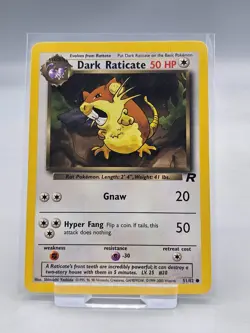 Pokemon TCG Card Dark Raticate 51/82 Team Rocket Set - Common - WOTC #127 - Image 1