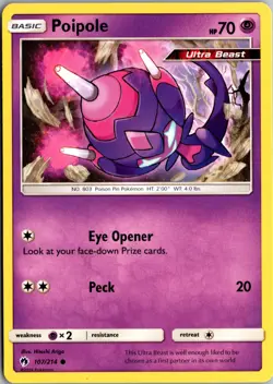 Poipole Common SM - Lost Thunder 107/214 LP Pokemon Card - Image 1